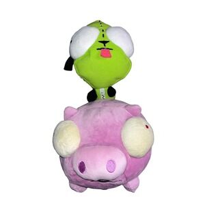 Invader Zim GIR Riding Pig Plush 14" Nickelodeon Cult‎ Classic Stuffed Figure